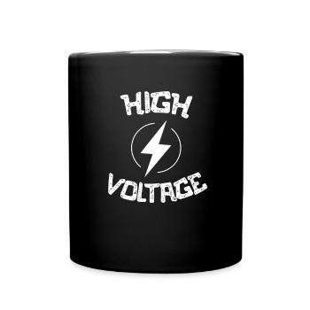 Volt Current High Voltage Lightning Thunderstorm Gift - Full Colour Mug - black - Front