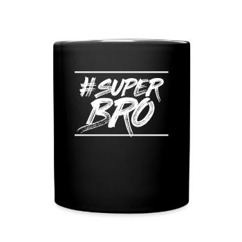 Familie Bester Super Bruder Bro Kumpel Geschenk - Tasse einfarbig - Schwarz - Vorne