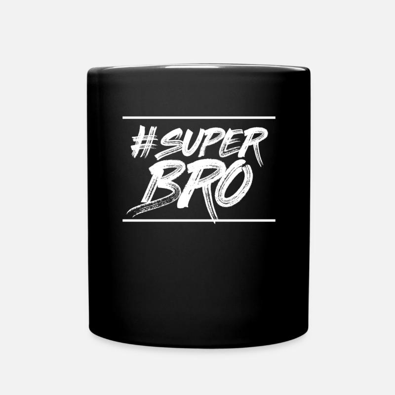 Familie Bester Super Bruder Bro Kumpel Geschenk - Tasse einfarbig - Schwarz