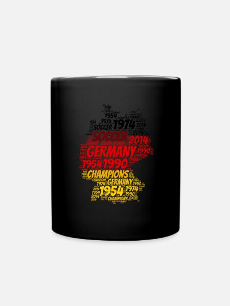 Deutschland Fußball WM EM Fan Shirt Geschenk - Tasse einfarbig - Schwarz