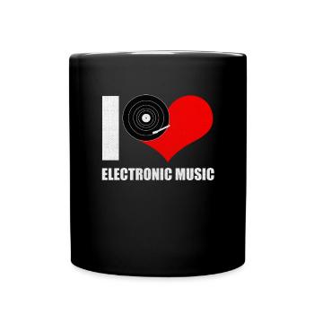 DJ Electric Electro Music Techno Music BPM Gift - Full Colour Mug - black - Front