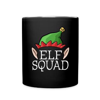 Elf Squad - Team Groupe Xmas Christmas Costume - Full Colour Mug - black - Front