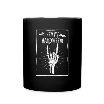 Devil Greeting Headbanger Halloween Gift Metal - Full Colour Mug - black - Front