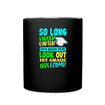 Back To School Kindergarten Gift - Full Colour Mug - black - Front
