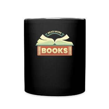 Read More Books Reading Teacher Funny Bookworm - Full Colour Mug - black - Front