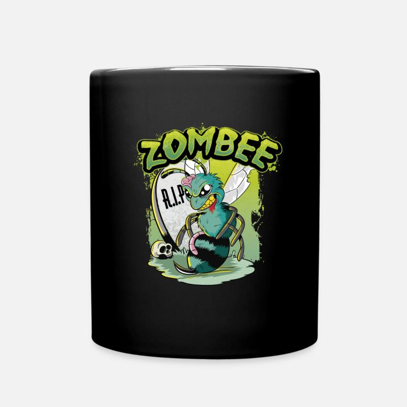 Halloween Zombie Zombee bee Biene Kostüm Geschenk - Tasse einfarbig - Schwarz
