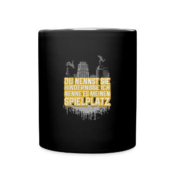 Parkour Wandläufer Plancher Underbar Geschenk - Tasse einfarbig - Schwarz - Vorne