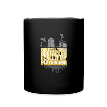 Parkour Wandläufer Plancher Underbar Geschenk - Tasse einfarbig - Schwarz - Vorne