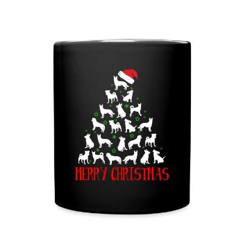 Merry Christmas - Tasse einfarbig - Schwarz - Vorne