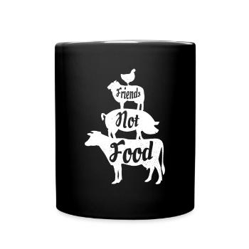 Vegan Vegan Animaux Végétariens Cadeau Bien-être des Animaux - Mug uni - noir - Devant