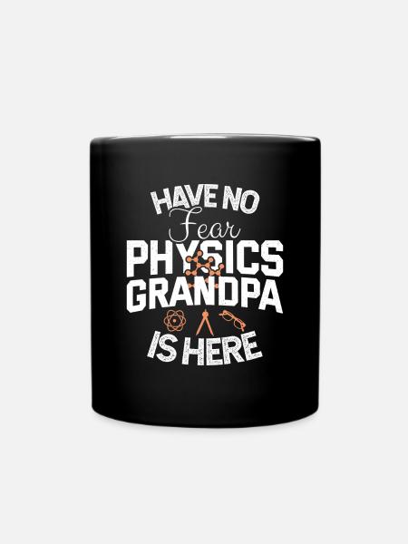 Physics Grandpa Retired Physics Teacher Retirement Funny - Full Colour Mug - black
