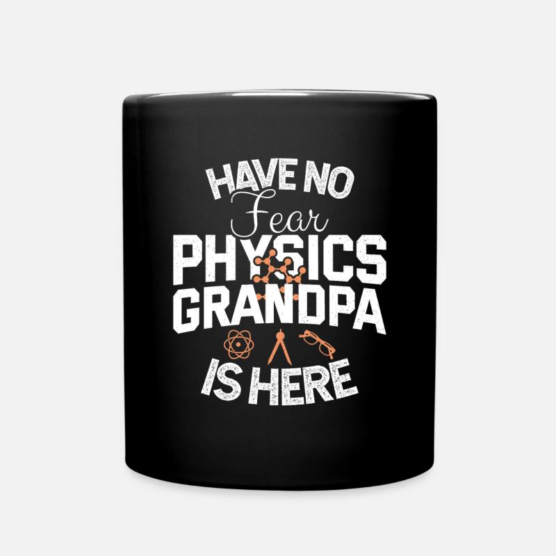 Physics Grandpa Retired Physics Teacher Retirement Funny - Full Colour Mug - black
