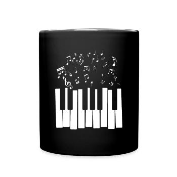 Piano Partitions Musique Classique Cadeau Musicien - Mug uni - noir - Devant