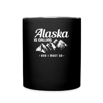 Alaska appelle - Mug uni - noir - Devant