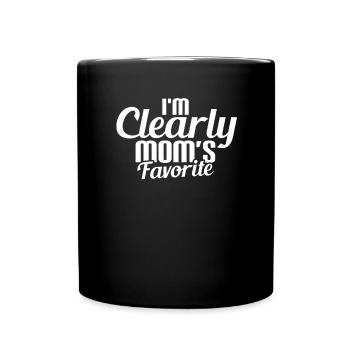 Moms Favorite - Tasse einfarbig - Schwarz - Vorne