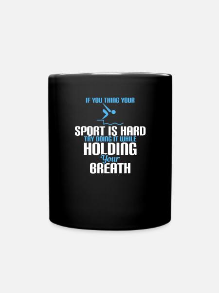 If You Think Your Sport Is Hard Try Doing It - Full Colour Mug - black
