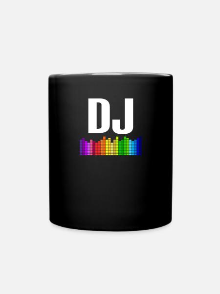 dj - Tasse einfarbig - Schwarz