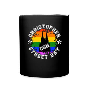 CSD Cologne Rainbow Gay Pride LGBT - Mug uni - noir - Devant