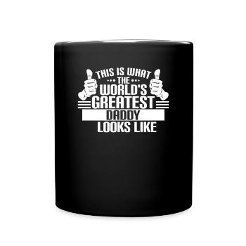 Voici à quoi ressemble le plus grand père du monde - Mug uni - noir - Devant
