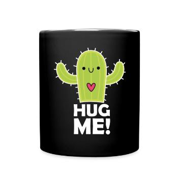 Hug me ! Kaktus / Cactus - Full Colour Mug - black - Front