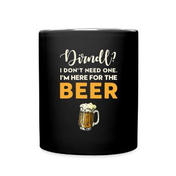 - verschüttete Bier auf meinem Dirndl - Tasse einfarbig - Schwarz - Vorne