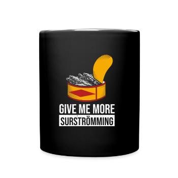 Surströmming Fan - Tasse einfarbig - Schwarz - Vorne