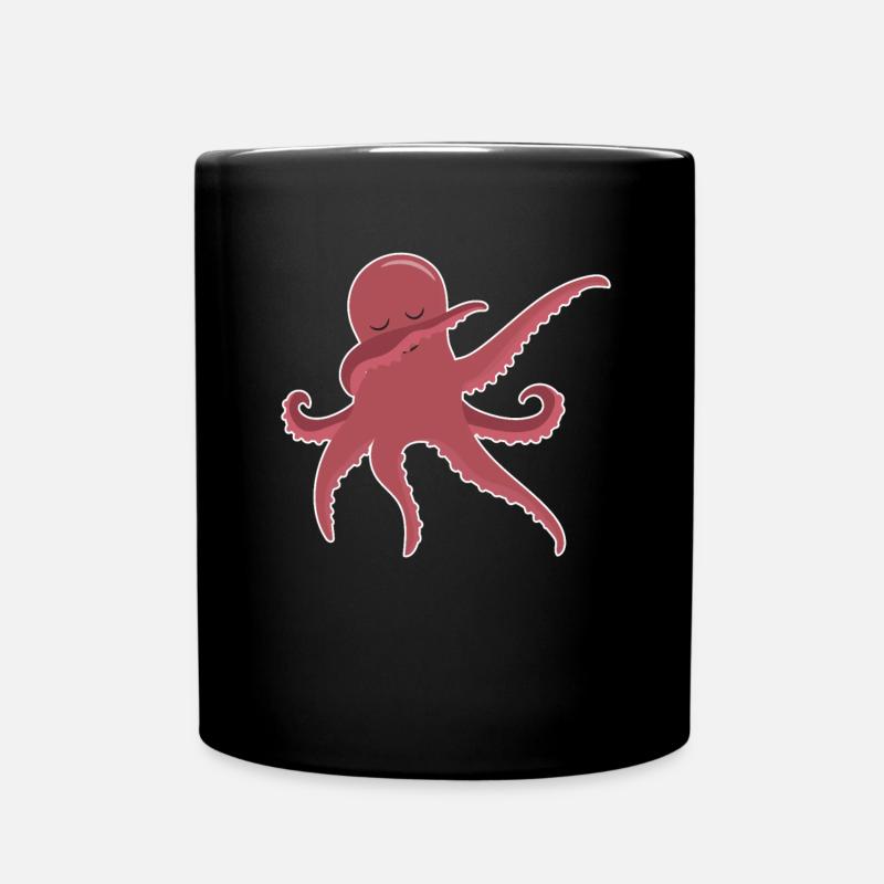Dabbing Tintenfisch Kraken Kalmar Tanzender Oktopu - Tasse einfarbig - Schwarz