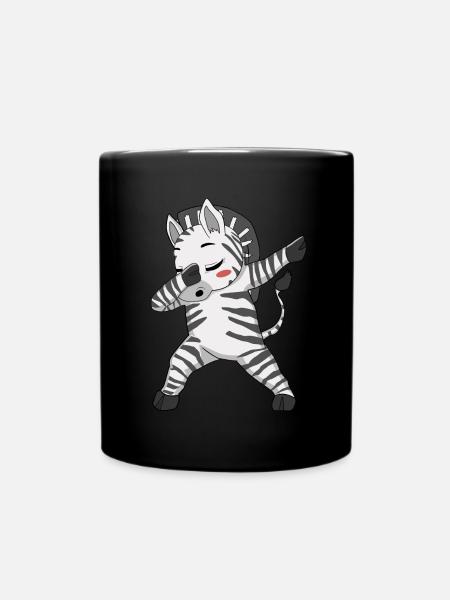 Zèbres tampons zèbres de danse - Mug uni - noir