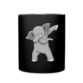 Dabbing elephant Dancing elephant - Full Colour Mug - black - Front