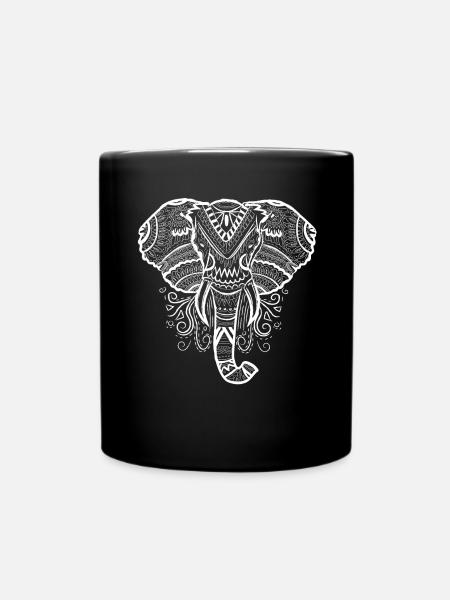 Éléphant Illustration Éléphant - Mug uni - noir