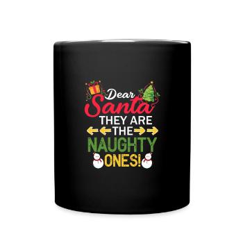 Cher Père Noël, ils sont les vilains cadeaux - Mug uni - noir - Devant