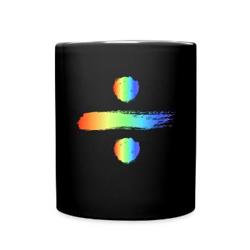 Pride Regenbogen Gleichberechtigung - Tasse einfarbig - Schwarz - Vorne