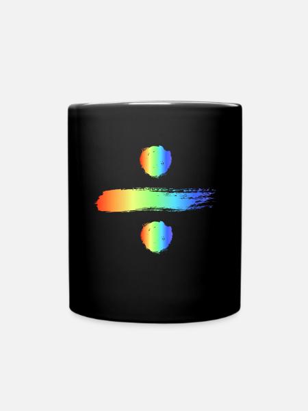 Pride Regenbogen Gleichberechtigung - Tasse einfarbig - Schwarz