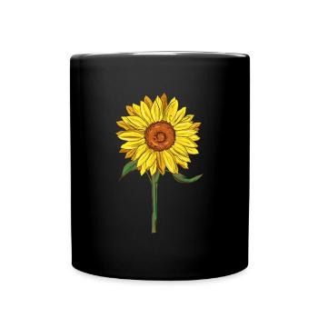 Sonnenblume Sonnenblume Sonnenblume Geschenk - Tasse einfarbig - Schwarz - Vorne
