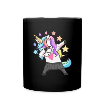 Dab unicorn dabbing unicorn - Full Colour Mug - black - Front