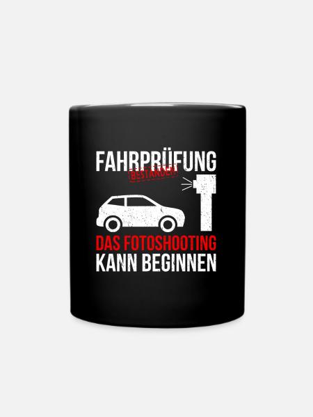 Führerschein bestanden fotoshooting - Tasse einfarbig - Schwarz