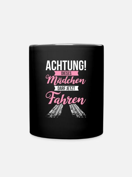 Führerschein bestanden Fahranfänger - Tasse einfarbig - Schwarz