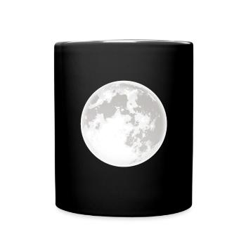 Lunar Mond Moon Galaxy Universum - Tasse einfarbig - Schwarz - Vorne