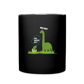 Dad Exists God Dinosaur Atheist - Full Colour Mug - black - Front