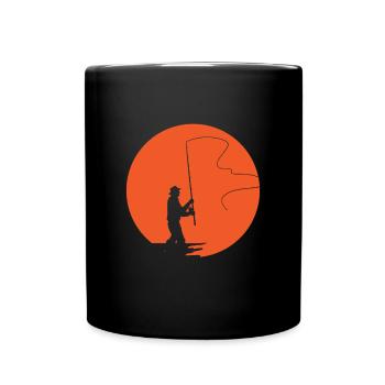 Pêche à la mouche - Mug uni - noir - Devant