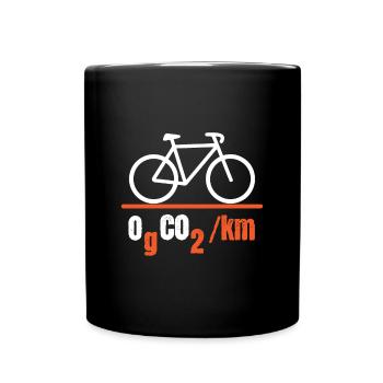 Protection de l'environnement du vélo - Mug uni - noir - Devant