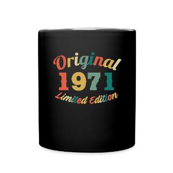 52ème anniversaire 52 ans cadeau né en 1971 - Mug uni - noir - Devant