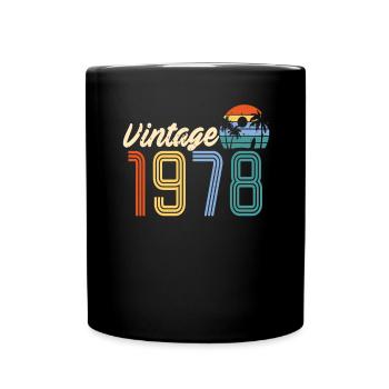 44. Geburtstag 1978 Vintage Jahrgang - Tasse einfarbig - Schwarz - Vorne