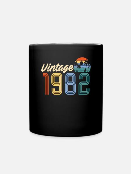 Cadeau 40ème anniversaire 1982 Millésime millésime - Mug uni - noir