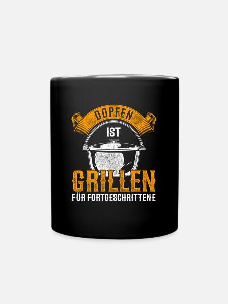 Dopfen Dutch Oven Outfit - Tasse einfarbig - Schwarz