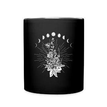 Phases de lune occulte rose de lune - Mug uni - noir - Devant