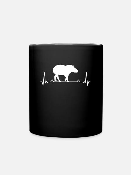 Malayan tapir heartbeat - Full Colour Mug - black