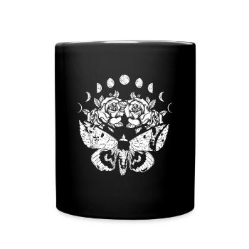 Sorcellerie de papillon rose de lune - Mug uni - noir - Devant