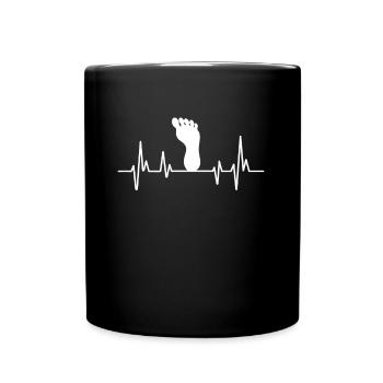 Podologie du rythme cardiaque du pied - Mug uni - noir - Devant