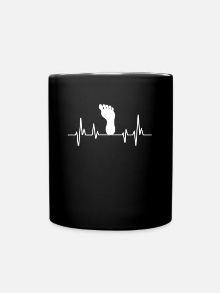 Foot heartbeat podiatry - Full Colour Mug - black